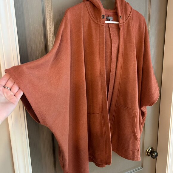 aerie poncho boho surf coastal grandma orange - Picture 2 of 7